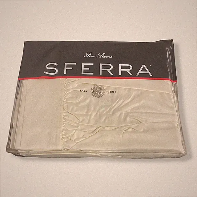 $1130 Sferra Ivory Milos Queen Solid Sateen Dust Skirt 60x80x14