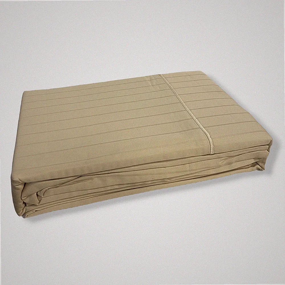 $300 Sferra Beige Full Marcus Collection 400-Thread Count Striped Bed Sheet Set