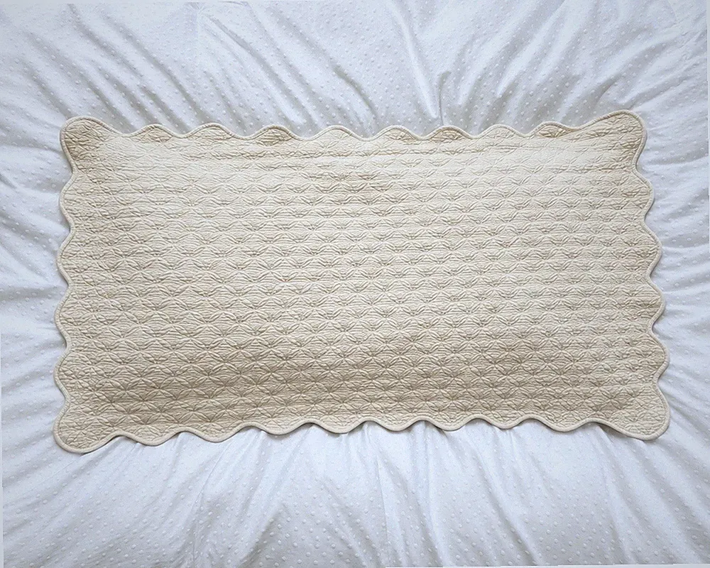 LINEA CASA by SFERRA King Pillow Sham Quilted Ivory Portugal Luxury Comfort Soft