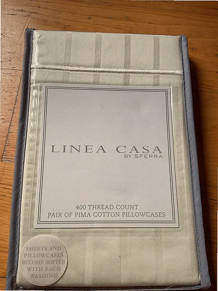 Linea Casa By Sferra Standard Pillowcases 400 Thread Count Pima Cotton Cream