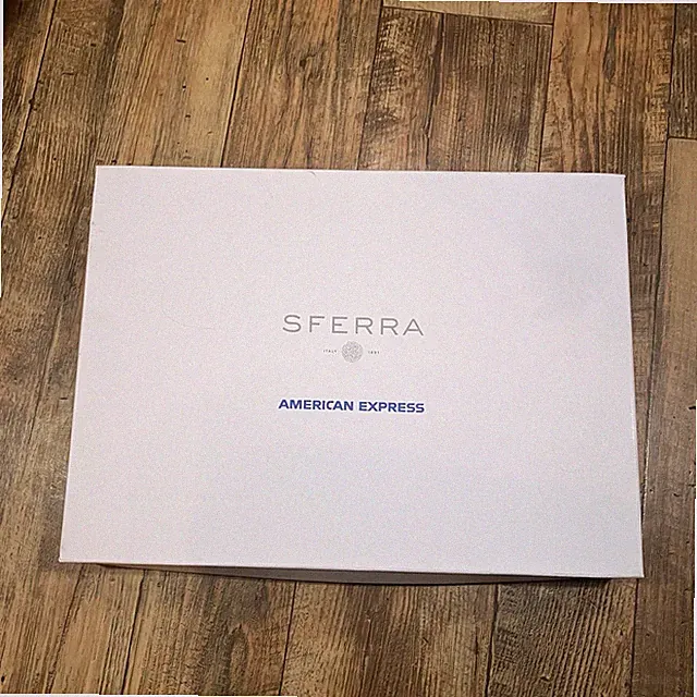 Sferra AMEX Throw Blanket 100% Cotton Navy Herringbone Twisted Fringe New in Box