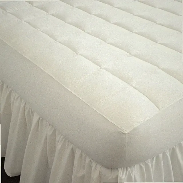 SFERRA ARCADIA WATERPROOF WHITE DOWN-ALTERNATIVE MATTRESS PAD (DEEP POCKET)