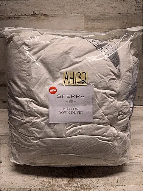 SFERRA BUXTON WHITE GOOSE DOWN COMFORTER / DUVET KING MEDIUM WEIGHT NEW