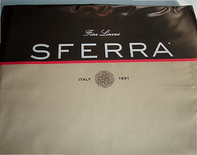 Sferra Celeste Bed Skirt Twin Dust Ruffle Mushroom Taupe Tan Cotton Percale New