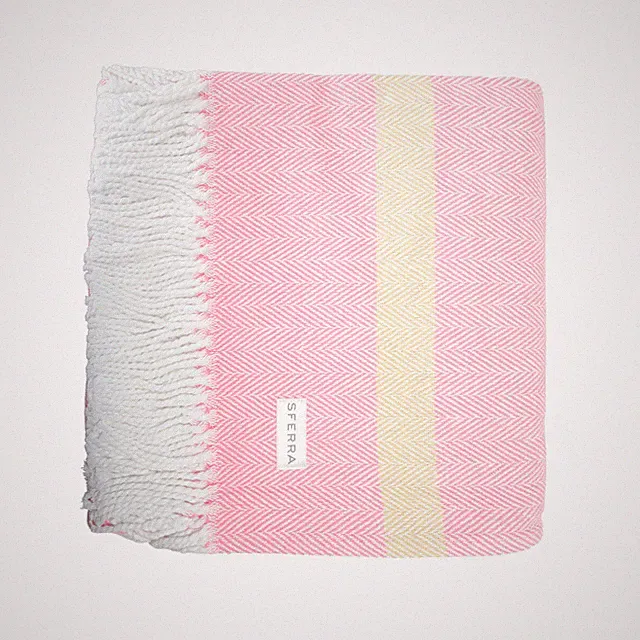 Sferra Colorway 9 100% Cotton Decorative Throw Blanket size 51"X 70"