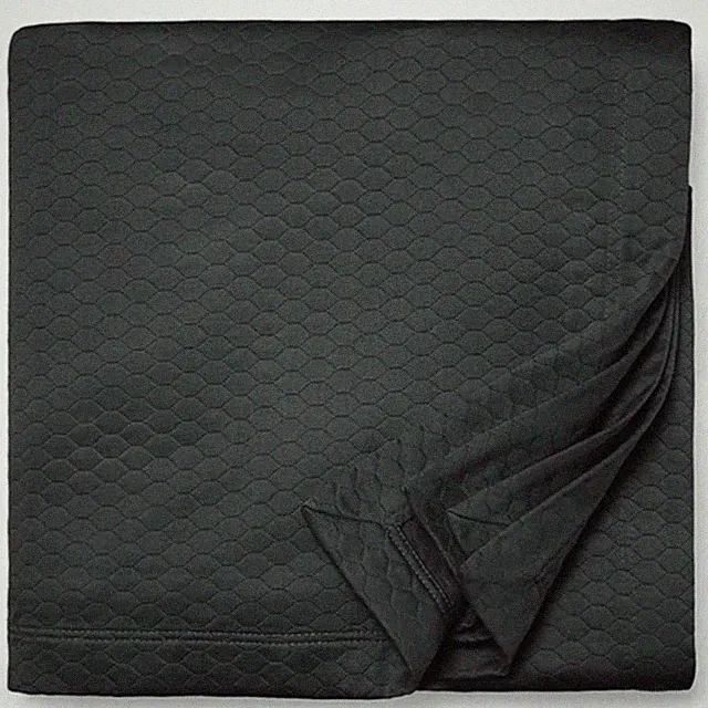 Sferra Favo 4250 HoneycombCotton Pique QUEEN FULL Coverlet Blanket Charcoal Grey