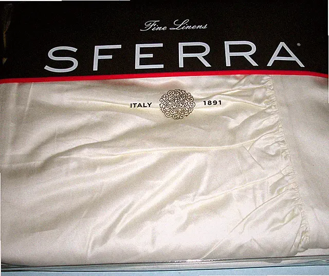 Sferra Giotto IVORY Twin Bed Skirt Dust Ruffle Egyptian Cotton Sateen 3Panel New