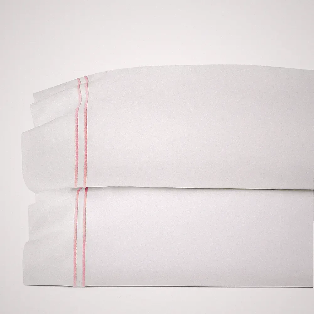 Sferra Grande Hotel 77320 Cotton Pillowcase, King - White/taupe
