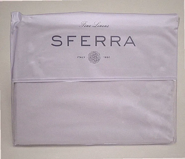Sferra Grande Hotel Fitted Sheet Queen White Cotton Percale