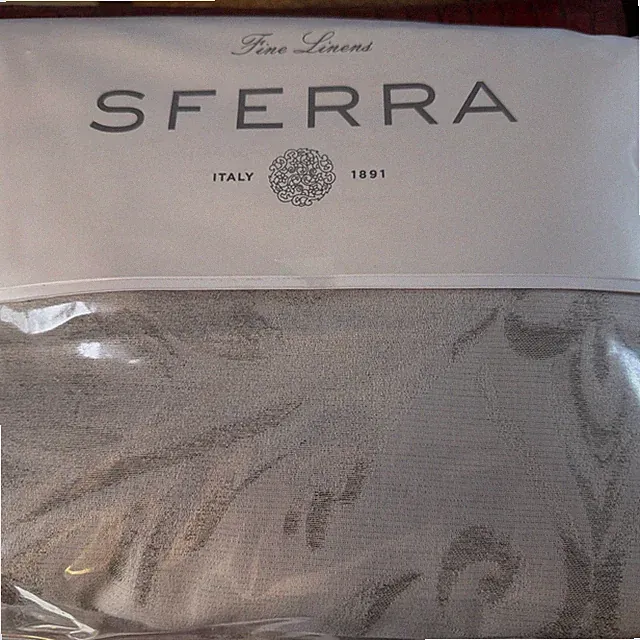 Sferra King Duvet Cover Pezzana Long Staple Cotton Sateen Jacquard Flint New