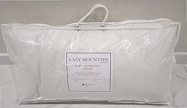 Sferra Lazy Mountain Down Alternative King Pillow Medium 20x36 Luxury White