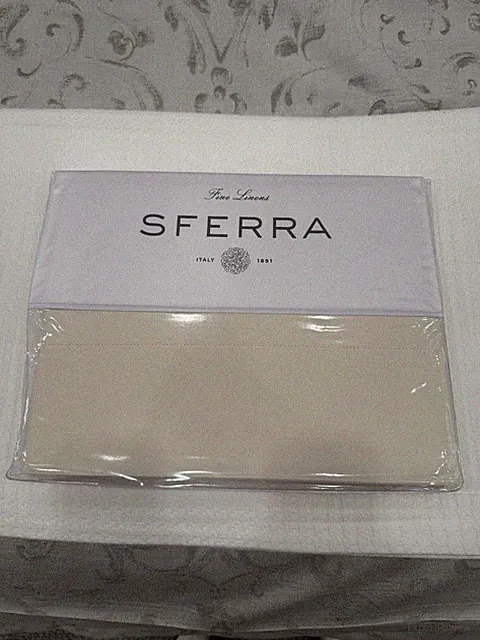 SFERRA LEONARDO PERCALE 4 PIECE QUEEN SHEET SET IVORY MADE IN ITALY