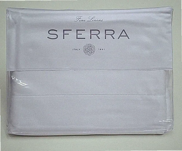 Sferra Matteo Full Sheetset White 100% Cotton Sateen Made In Italy
