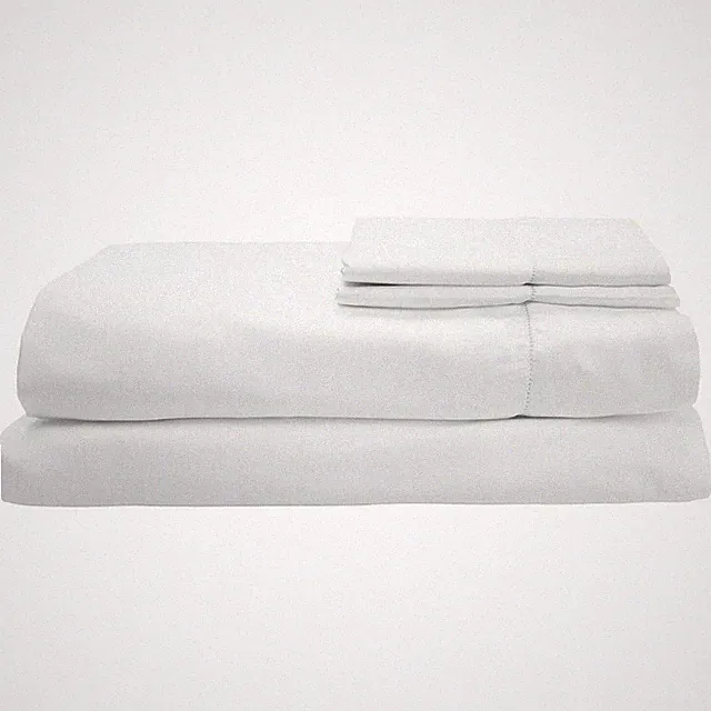 Sferra Matteo White King Sheet Set Solid 100% Cotton Sateen Italy NEW