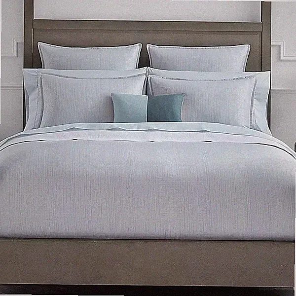 Sferra Modelli Aqua King Duvet Set 3PC Weave Cotton Jacquard Reverses Italy NEW