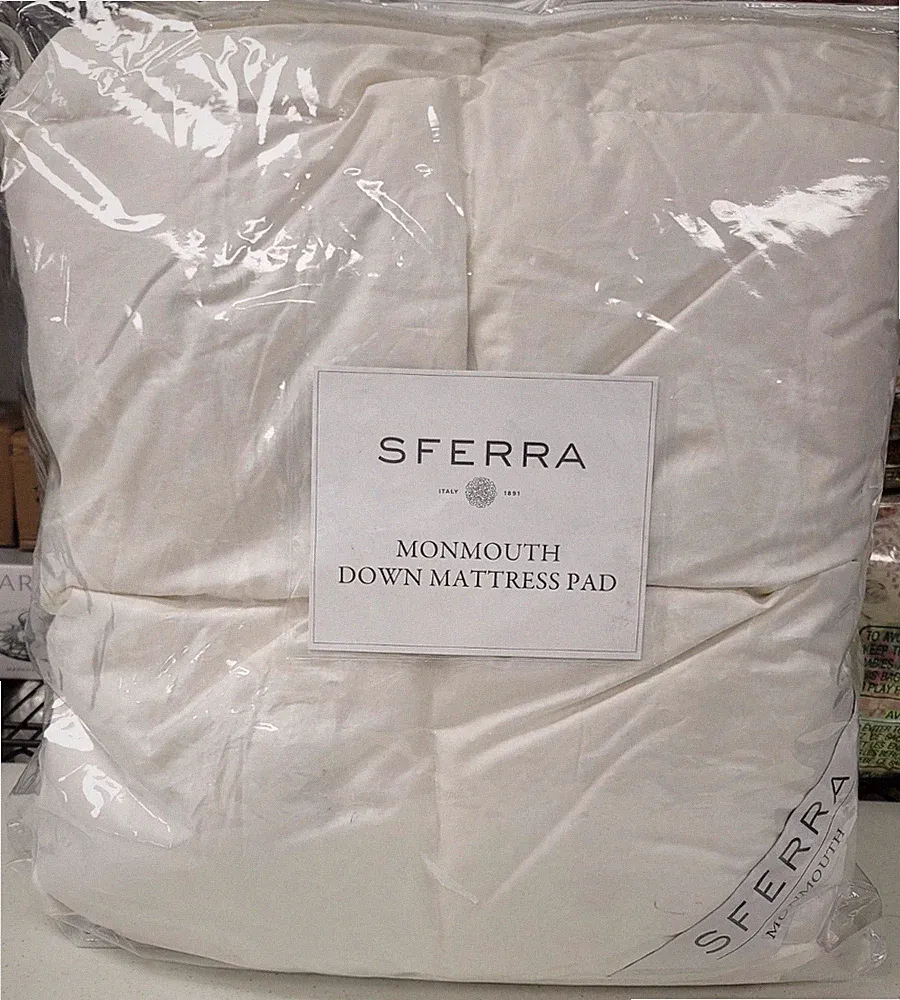 Sferra Monmouth 600 Fill Power White Goose Down Mattress Pad - Queen