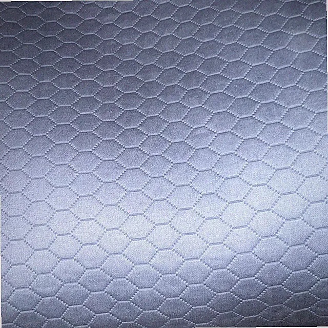 SFERRA Queen Matelasse Coverlet Favo Cotton Honeycomb Delft Blue