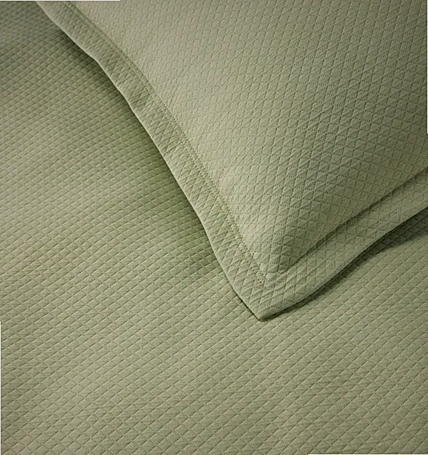 SFERRA ROMBO Full/Queen COVERLET (WILLOW) 96 X 100" Diamond Finish NEW!