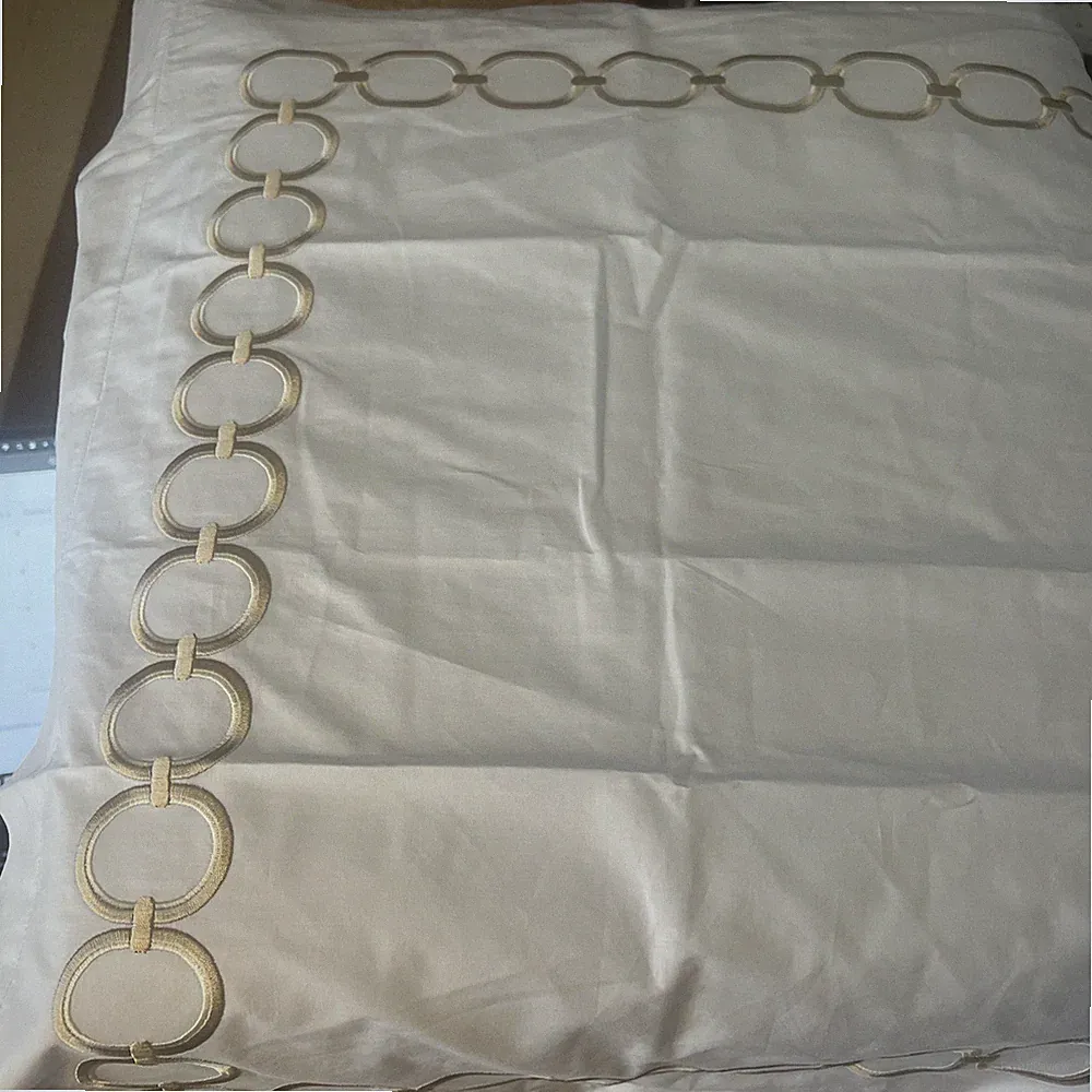 Sferra Standard Shams TWO Catena Chain 100% cotton percale Sand