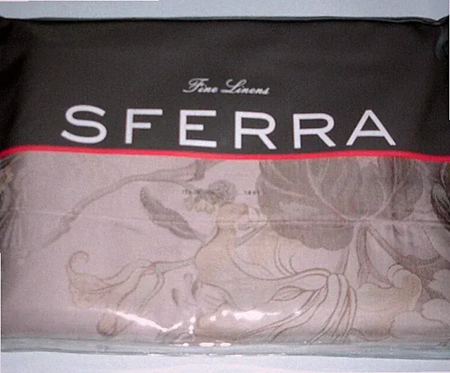 Sferra Tullia Queen Duvet Cover Lavender Grey Floral Egyptian Cotton Sateen New