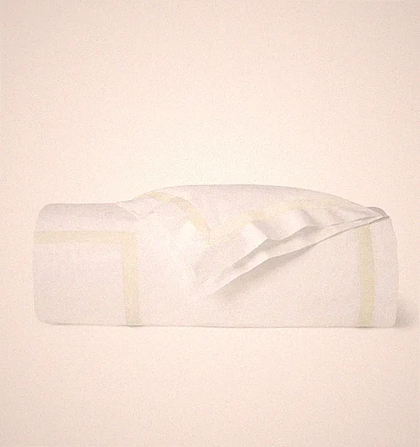 Sferra White/Ivory Estate 2520 Long-Staple Cotton Full/Queen Duvet Cover